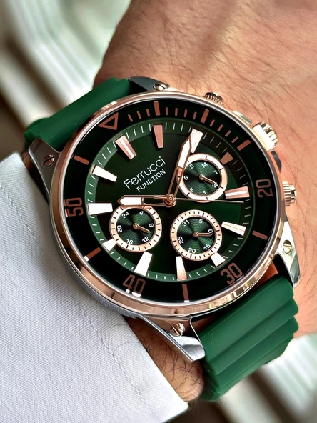 Ferrucci Function FCF.03345FS.05 Silikon Kordon Erkek Kol Saati ürün görseli 1