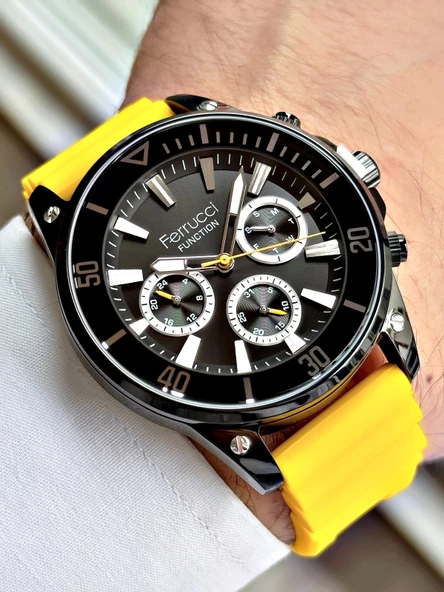 Ferrucci Function FCF.03345FS.06 Silikon Kordon Erkek Kol Saati ürün görseli 1