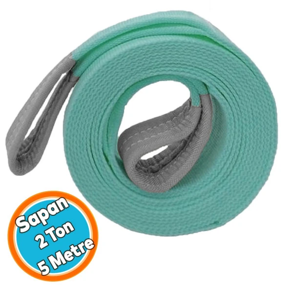 Sapan Polyester Spanzet 2 Ton 5 Metre Turkuaz Sağlam Yük Kaldırma Taşıma İndirme Halat ürün görseli 1