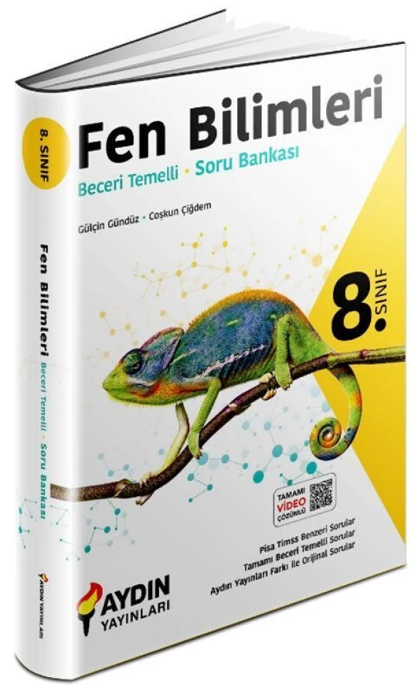 Aydın Yayınları 8. Sınıf Fen Bilimleri Beceri Temelli Soru Bankası ürün görseli 1