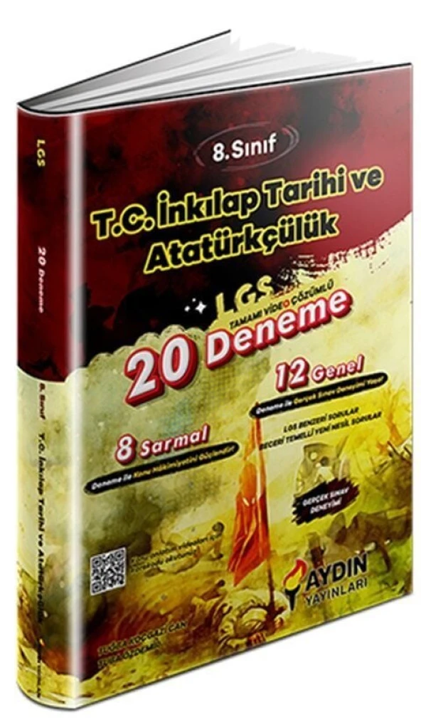 Aydın Yayınları 8. Sınıf LGS İnkılap Tarihi ve Atatürkçülük 20 Deneme ürün görseli 1