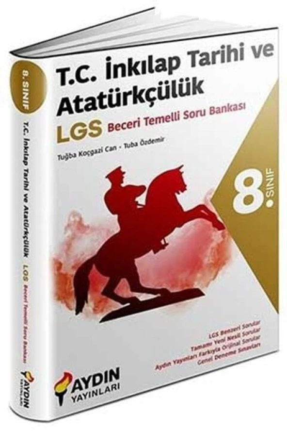 Aydın Yayınları 8. Sınıf LGS TC İnkılap Tarihi ve Atatürkçülük Beceri Temelli Soru Bankası ürün görseli 1