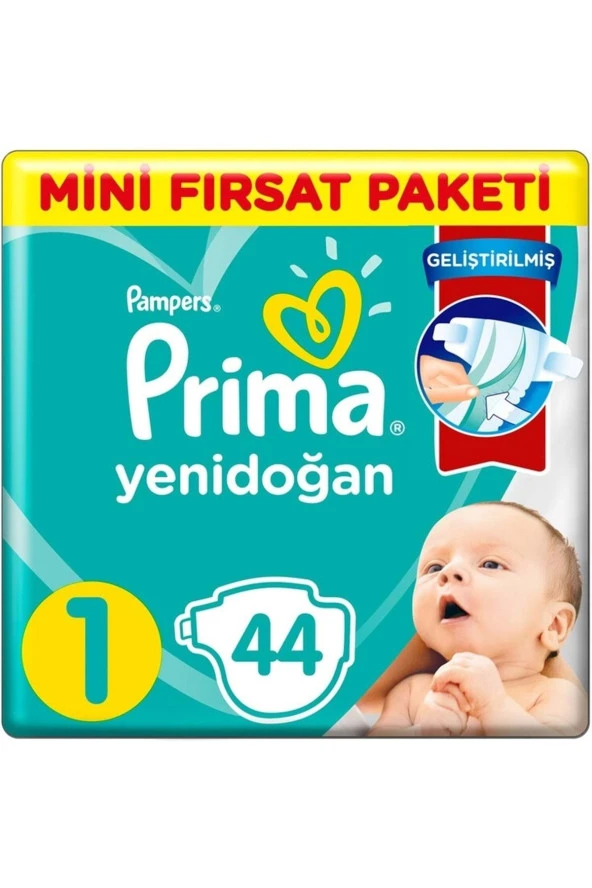 Prima Bebek Bezi Beden:1 (2-5kg) Yeni Doğan 44 Adet Ekonomik Pk ürün görseli 1
