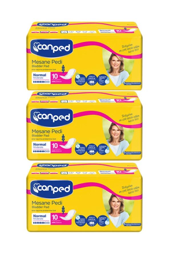 Canped Lohusa Pedi Normal/Orta (M-Medium) Beden 3 Paket 30 Adet ürün görseli 1