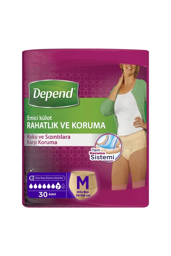 Depend Emici Külot Lohusa Pedi Kadın M Beden 30 Adet ürün görseli 1