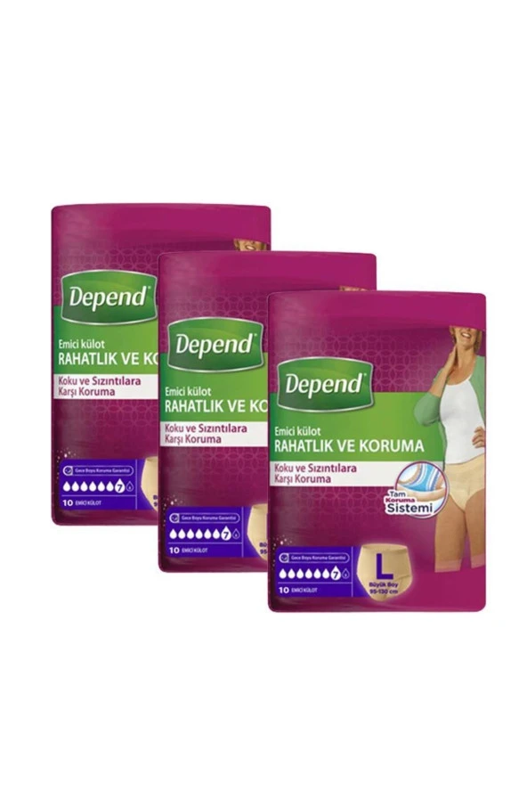 Depend Emici Külot Kadın Large ( Büyük Boy ) 30 Paket ürün görseli 1