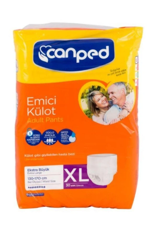 Canped Emici Külot Yetişkin Hasta Alt Bezi En Büyük Boy (Xl) 30 Adet ürün görseli 1
