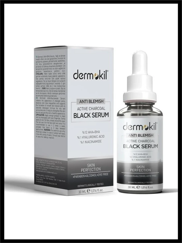 Dermokil Antı Blemısh Active Charcoal Black Serum 30 ml ürün görseli 1