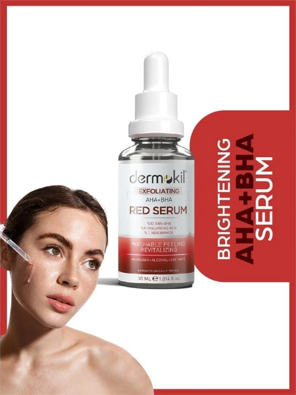 Dermokil Exfoliating Aha+Bha Red Serum 30 ml - Resim 2