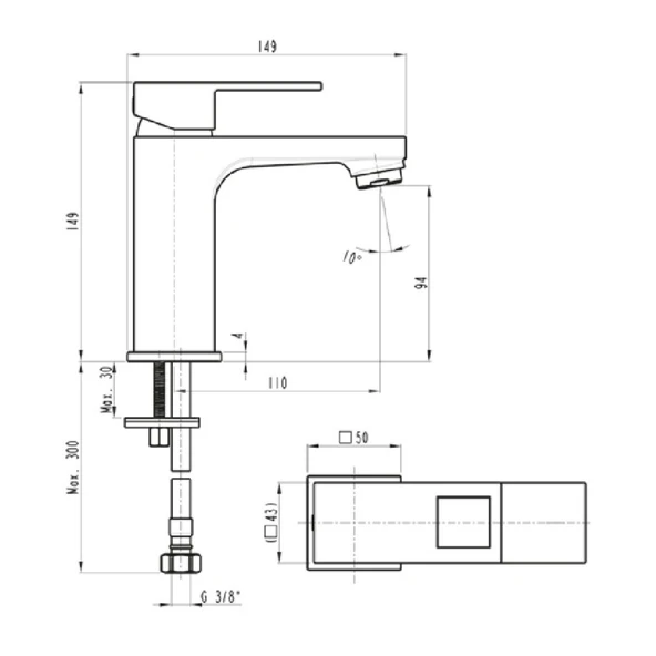 Penta Loya Krom Lavabo Bataryası 4401 - Resim 2