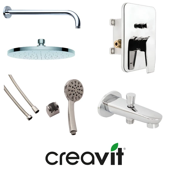 Creavit Ankastre Duş Seti 5 Li DAC4600 - A12 - SH330 - A08 - SH116 ürün görseli 1
