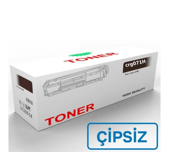 CANON Uyumlu CRG-071H Muadil Toner - Çipsiz ürün görseli 1