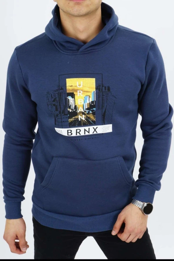Dynamo Erkek İndigo Kapüşonlu Sweat 6739 ürün görseli 1