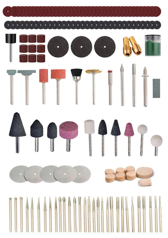 Yüksek Kalite 152 Parça Gravür Cam Oyma Delme Parlatma Taşlama Zımpara Dremel Gravür Oyma Kit ürün görseli 1
