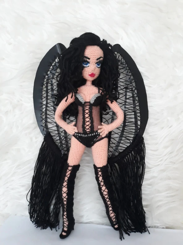 Adriana Lima Sahne Kostümlü Bebek Amigurumi Organik Oyuncak ürün görseli 1