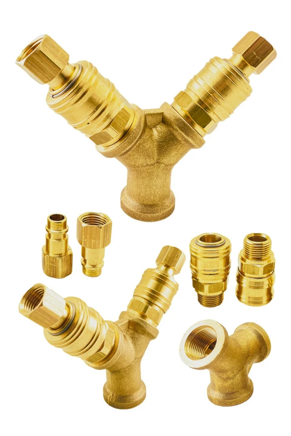 Yüksek Kalite Havalı Kompresörler için 2'li Dağıtıcı ve Hava Giriş Rekorları 3/8'' ürün görseli 1