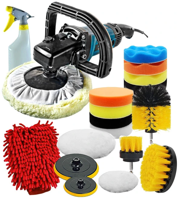 PROXTECH Prox 20 Parça Hobiset Pasta Cila Koltuk Yıkama Parlatma Devir Ayarlı Polisaj Makinesi Set Ful Set-2 ürün görseli 1