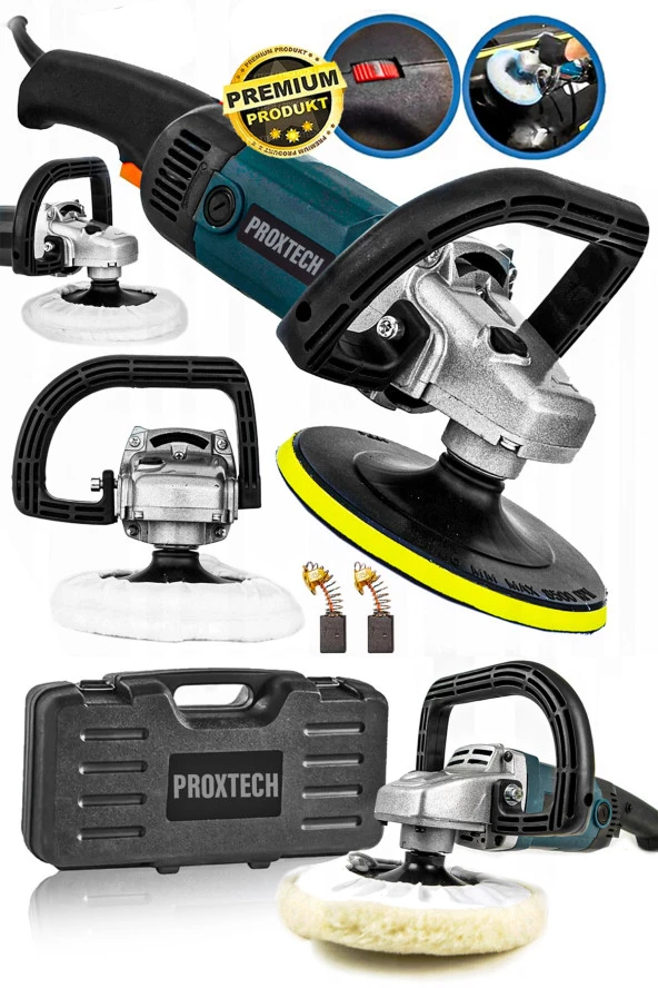 PROXTECH Premium Profesyonel 6Kademe Devirli  Pasta Cila Oto Kuaför Pasta Cila Polisaj Makinesi FulSet ürün görseli 1