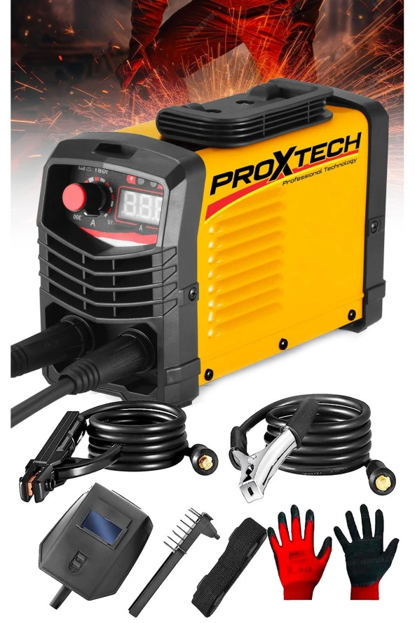 PROXTECH Profesyonel Taşınabilir elektrot Tutucu 200 Amper LCD Göstergeli İnvertörTaşınabilir Kaynak Makines ürün görseli 1