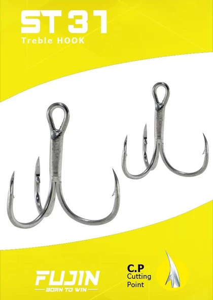Fujin ST31 Üçlü Maket Balık İğnesi Nickel ürün görseli 1