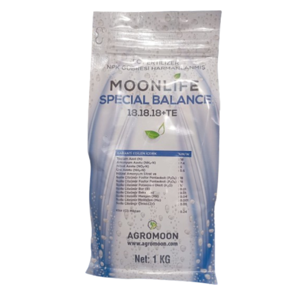 Moonlife Special Balance.Dengeli Büyüme.Güçlü Sağlıklı Yeşil Aksam 18.18.18 Te 1kg ürün görseli 1