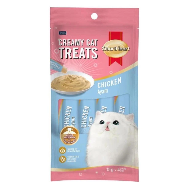SmartHeart Tavuklu Krema Kedi Ödül 60 Gr  4x15 Gr ürün görseli 1
