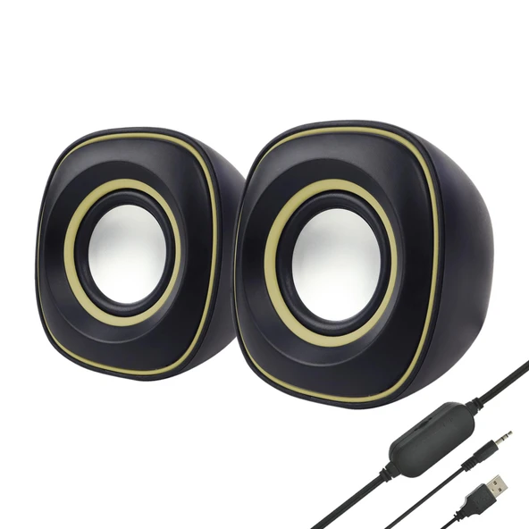 Jwin S-610 2'li USB Hoparlör - Sarı ürün görseli 1