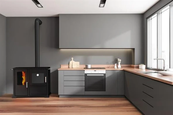 SAPHIRE 10 KW KUZİNE/ MANUEL PELET VE ODUN SOBASI / BABA'S STOVE ürün görseli 1