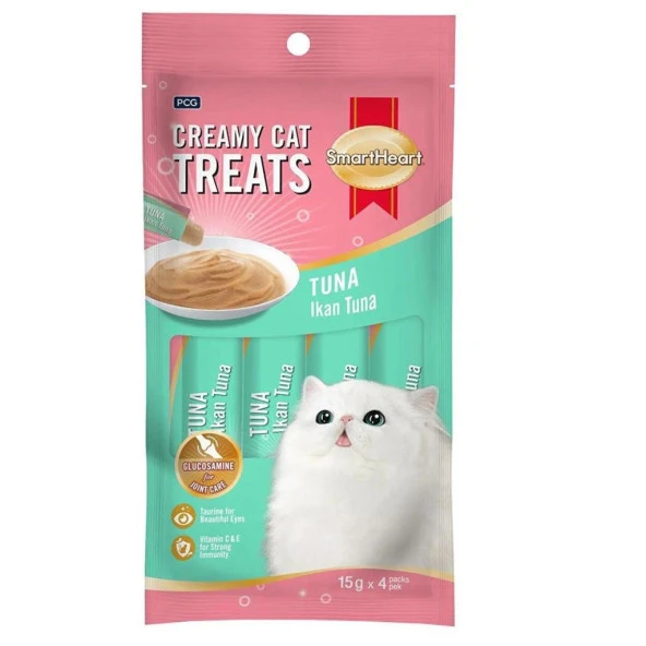 SmartHeart Ton Balıklı Krema Kedi Ödül 60 Gr 4x15 Gr ürün görseli 1