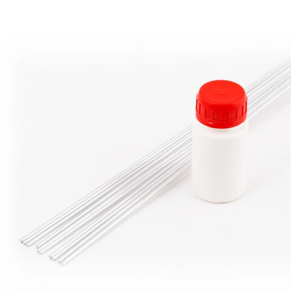 ALÜMİNYUM KAYNAK TELİ 2,4 MM (10 ADET) + ALÜMİNYUM KAYNAK DEKAPANI 50 GR ürün görseli 1