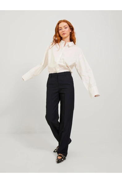 Jack&Jones JJXX Minimalist Yüksek Bel Düz Kadın Pantolon - Günlük & Ofis ürün görseli 1