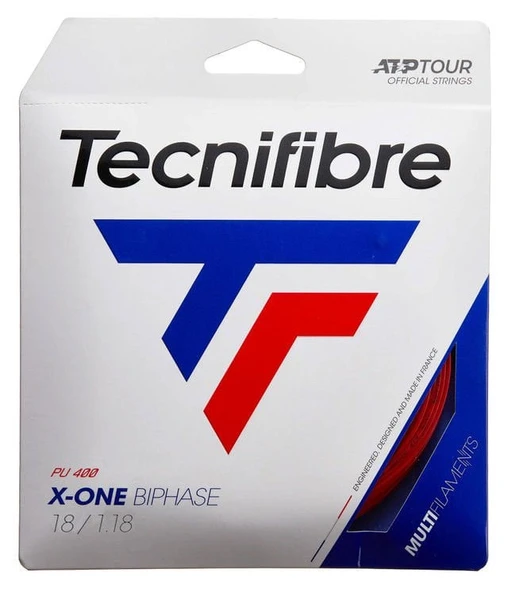 Tecnifibre X-One Biphase 18/1.18 (PU) Kırmızı Tekli Kordaj 01GXO118XR ürün görseli 1