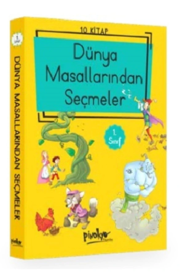 1. Sınıf Dünya Masallarından Seçmeler (Düz Yazı) 10 Kitaplık Set ürün görseli 1