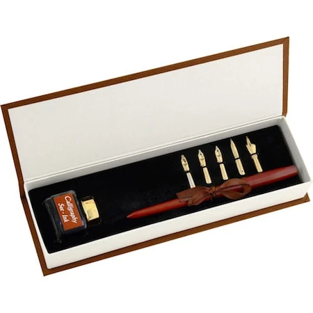 Steel Pen Ahşap Divit Kaligrafi Kalem Seti ürün görseli 1