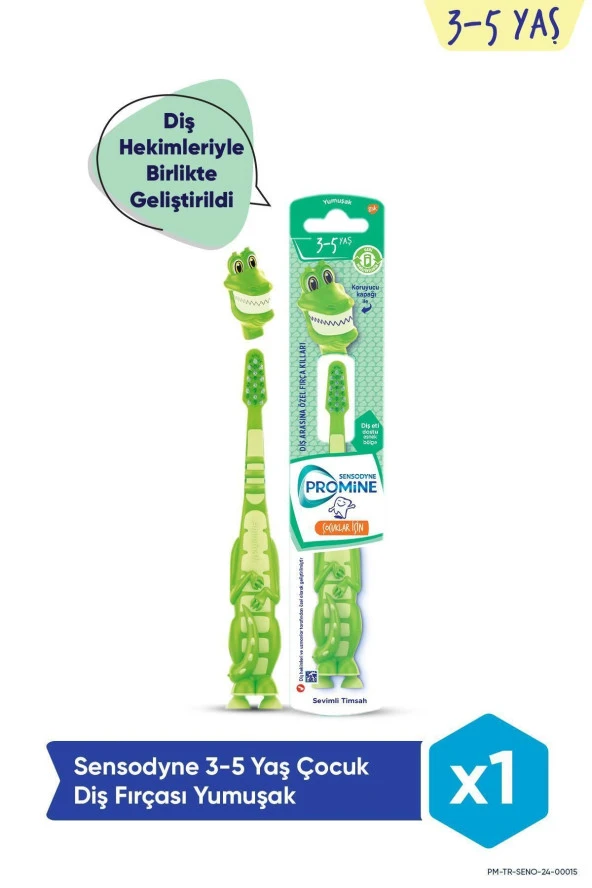 Sensodyne Promine Timsah 3-5 Yaş Çocuk Diş Fırçası ürün görseli 1