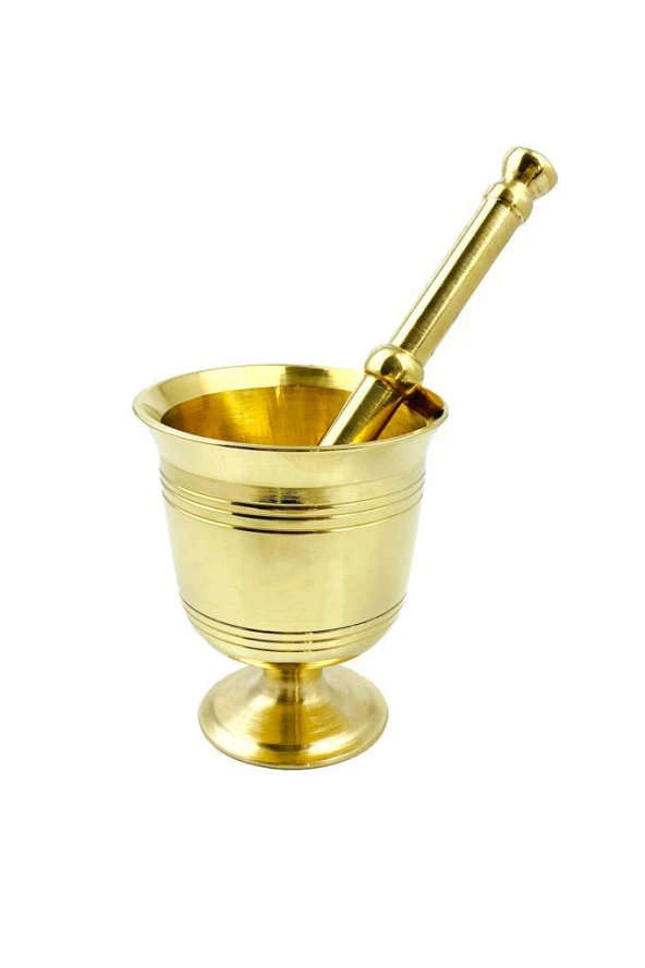 Döküm Pirinç Sarı Tokmak Havan Sarımsak Ezici 9cm 0no ürün görseli 1