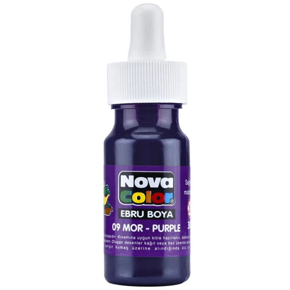 Nova Color Ebru Boyası Mor Şişe 30 cc ürün görseli 1