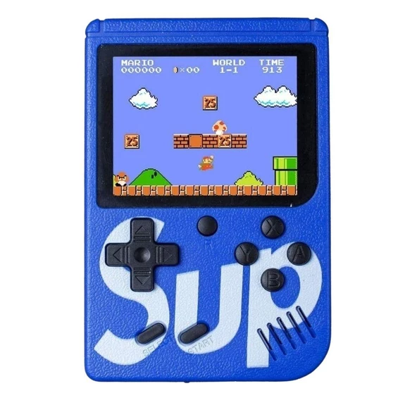 Cosmostech Sup Game Box Plus 400 Oyunlu Taşınabilir Mario Oyunlu Retro El Atarisi Mavi ürün görseli 1