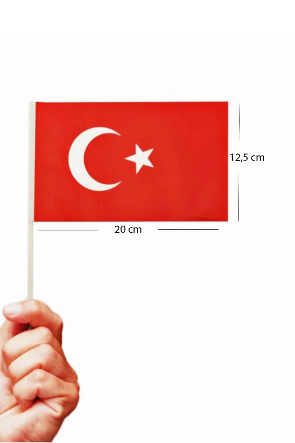 Küçük Boy Çıtalı Bayrak Türk Bayraklı Çıtalı Bayrak - 5 Adet ürün görseli 1