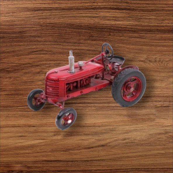 KIRMIZI METAL TRAKTÖR - Resim 6