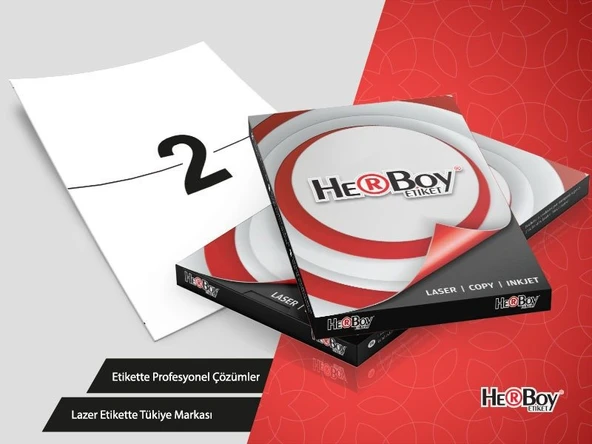 HerBoy 210 mm x 148.5 mm 100 Sayfa Lazer Etiket HB-1102 ürün görseli 1