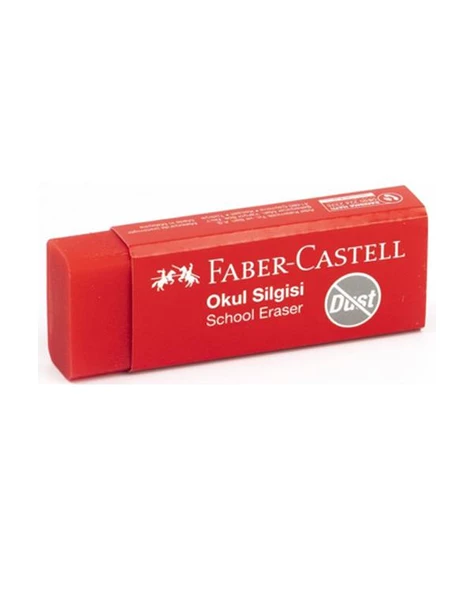 Faber Castell Büyük Kırmızı Okul Silgisi 3 lü ürün görseli 1