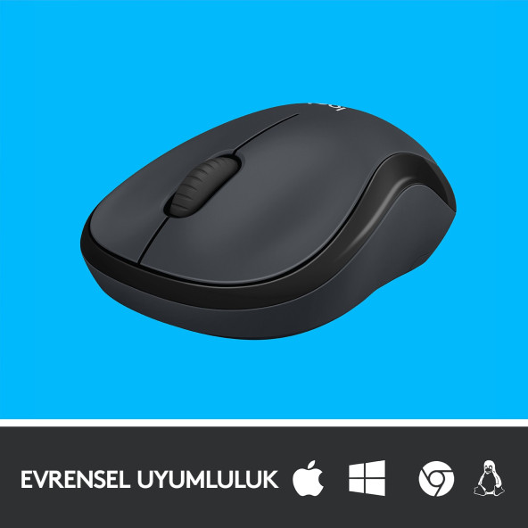 Logitech M220 Sessiz Kompakt Kablosuz Mouse - Siyah - Resim 4