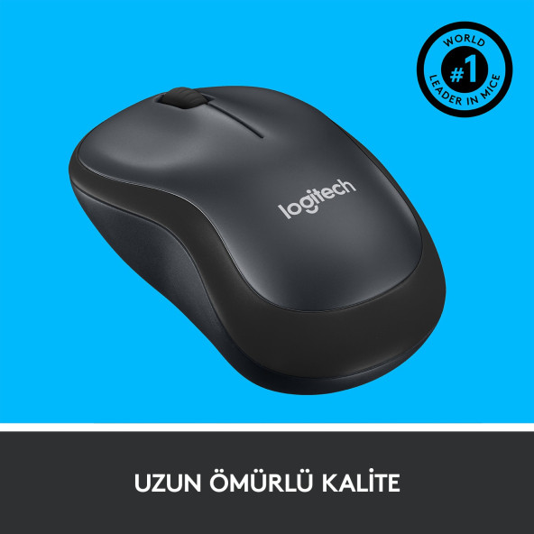 Logitech M220 Sessiz Kompakt Kablosuz Mouse - Siyah - Resim 5