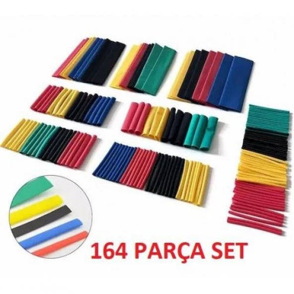 164 Parça Set Isıyla Daralan Makaron Kablo Koruyucu Kılıf ürün görseli 1