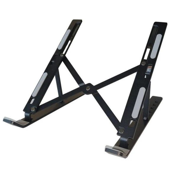 Elitstore Taşınabilir Katlanır Alüminyum Notebook Standı Siyah (Kılıf Hediyeli) ürün görseli 1