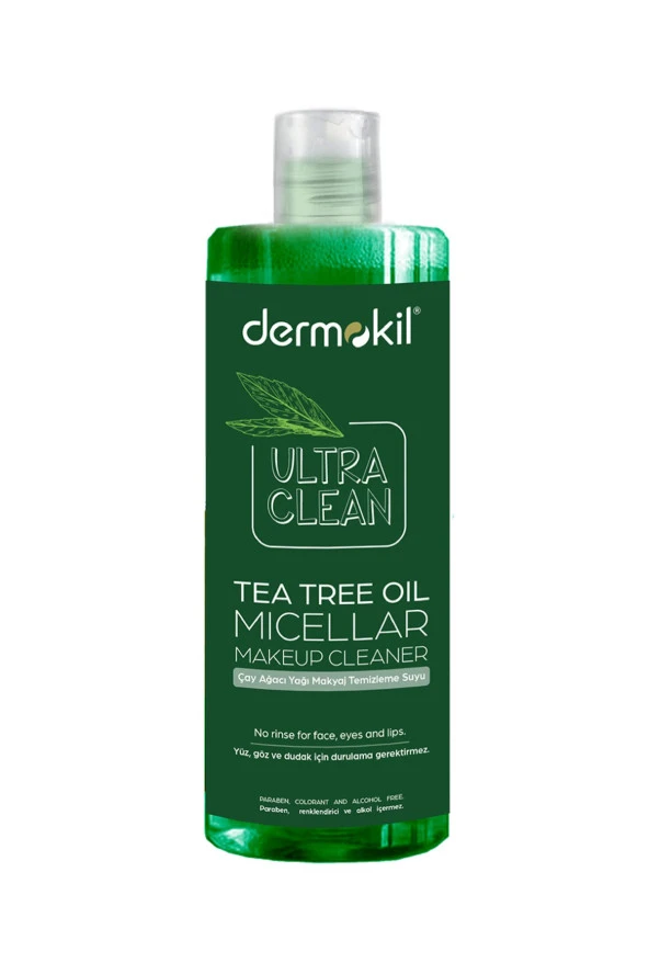 Dermokil Çay Ağacı Yağı Mıcellar Ultra Clean Yüz Temizleme Jeli Makyaj Temzileme Suyu 400 ml ürün görseli 1