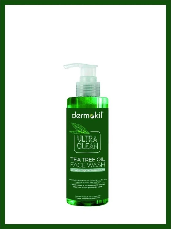 Dermokil Ultra Clean Çay Ağacı Yüz Temizleme Jeli ürün görseli 1