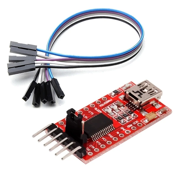 USB TO TTL Çevirici Modül FT232RL Arduino Yeni + 5 Pin Kablo ürün görseli 1