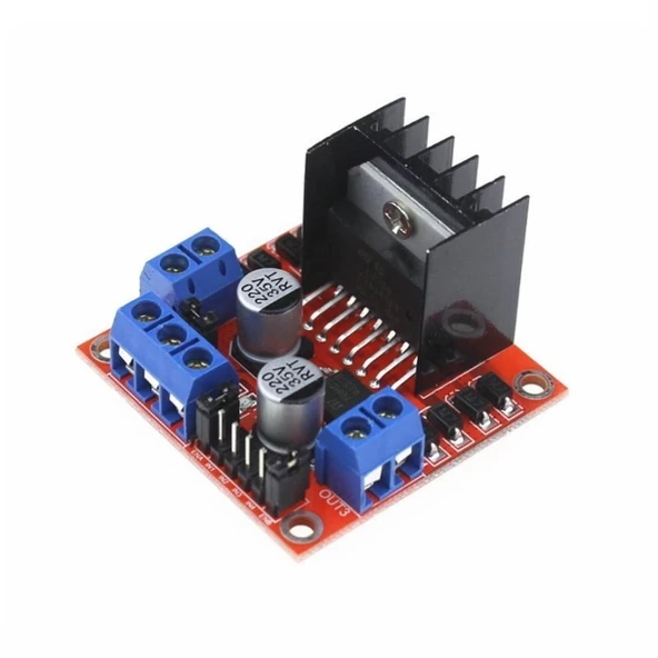L298N Voltaj Regulatörlü Çift Motor Sürücü Kartı Arduino, Raspberry ürün görseli 1